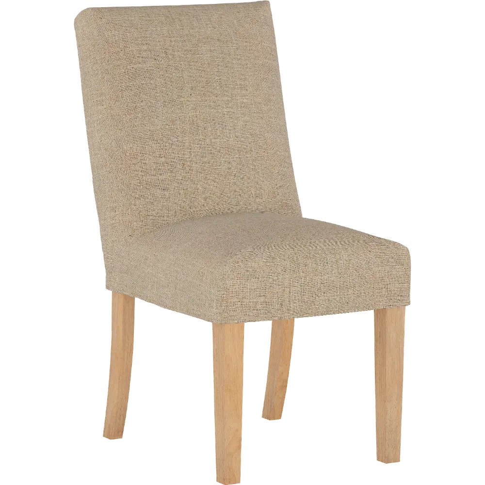 63-6SLNATLNNSND Jennifer Beige Slipcover Upholstered Dining Chair - Skyline Furniture-1