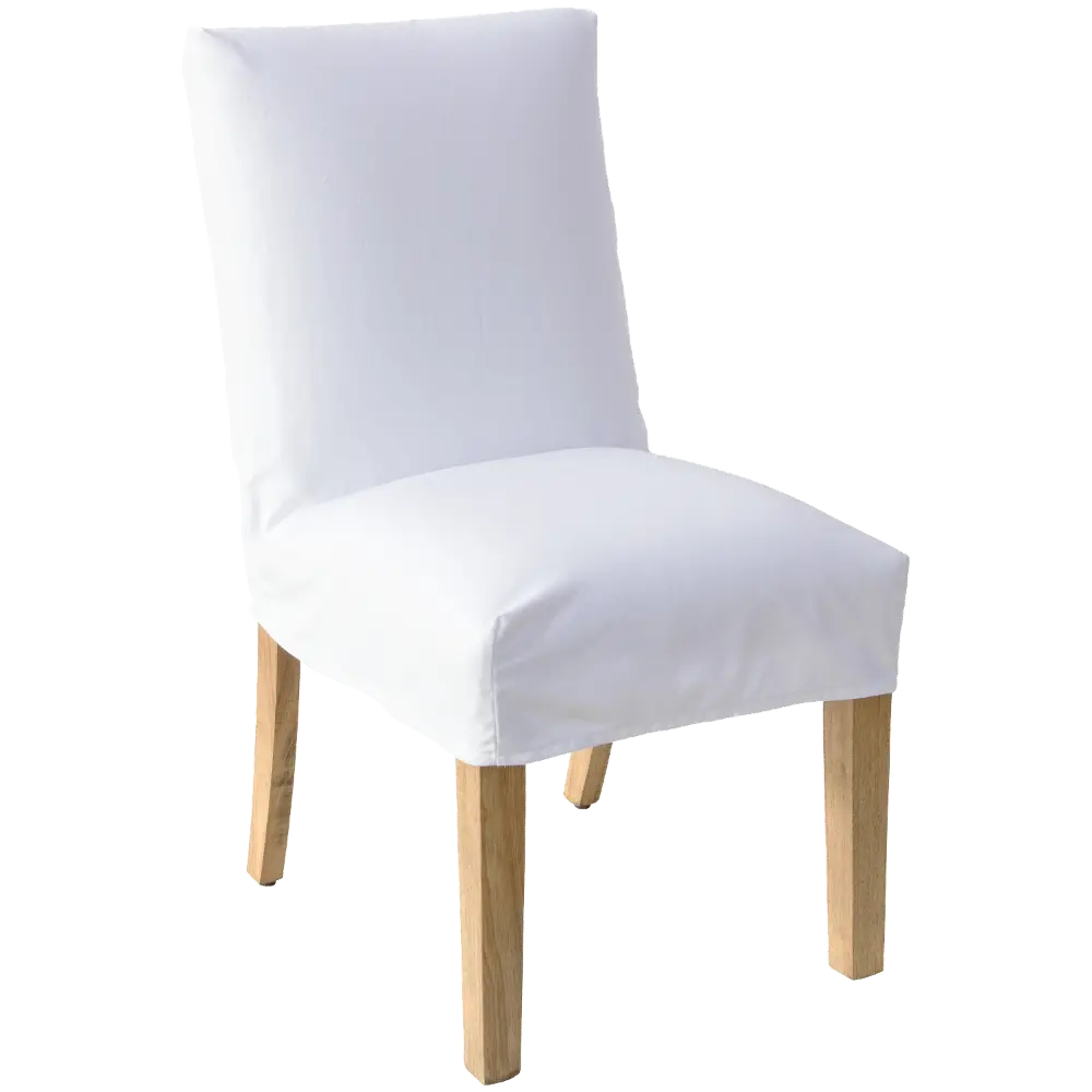 63-6SLNATTWLWHT White Slipcover Dining Chair - Jennifer-1