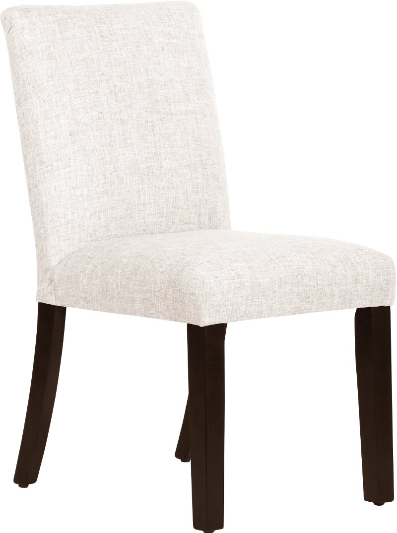 White Upholstered Dining Room Chair, Fabric Dining Room Chairs