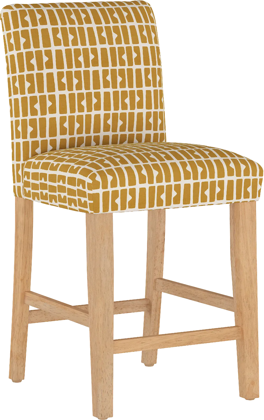 63-7NATBLOPNMST Mustard Upholstered Counter Height Stool - Jennifer-1