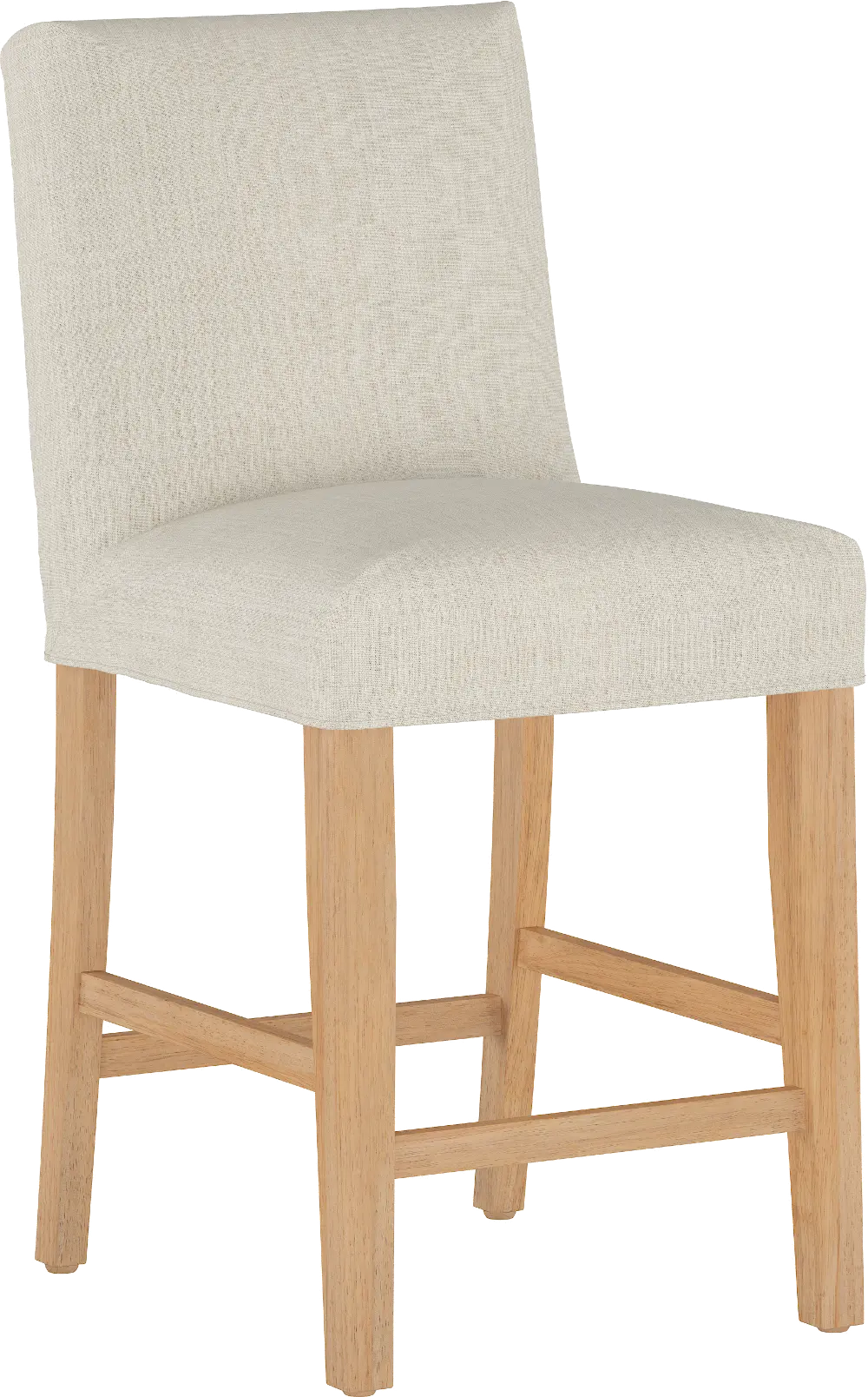 63-7SLNATLNNTLC Jennifer Linen Slipcover Upholstered Counter Height Stool - Skyline Furniture-1