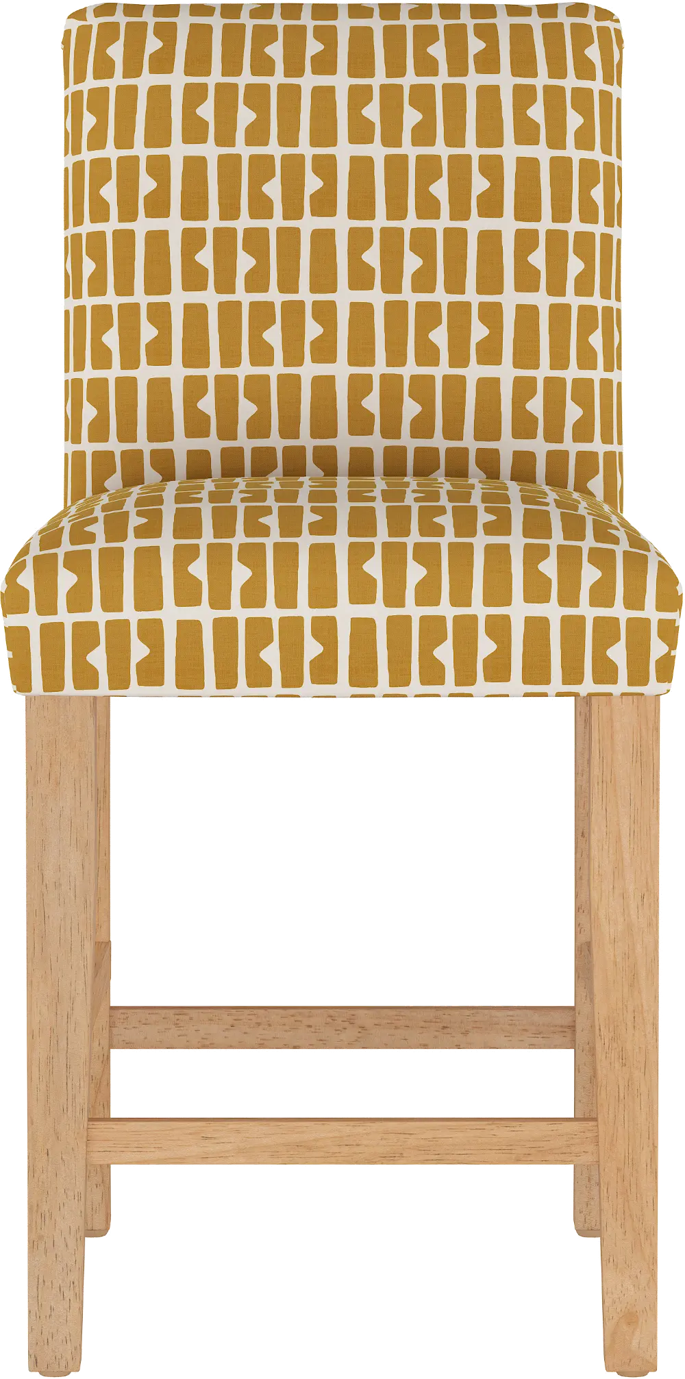 63-8NATBLOPNMST Mustard Upholstered 31 Inch Bar Stool - Jennifer-1