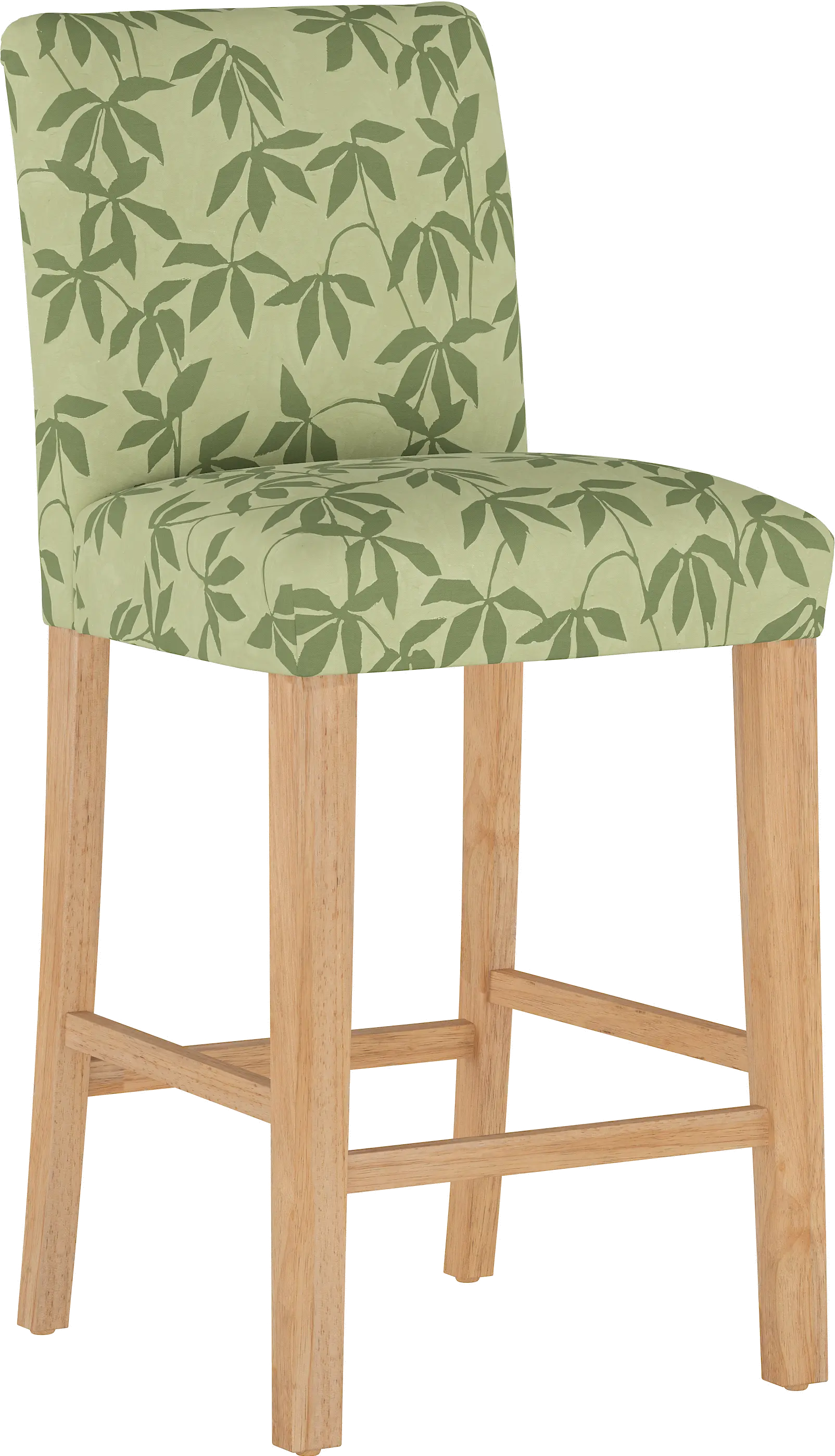 Jennifer Floral Sage Upholstered Bar Stool - Skyline Furniture