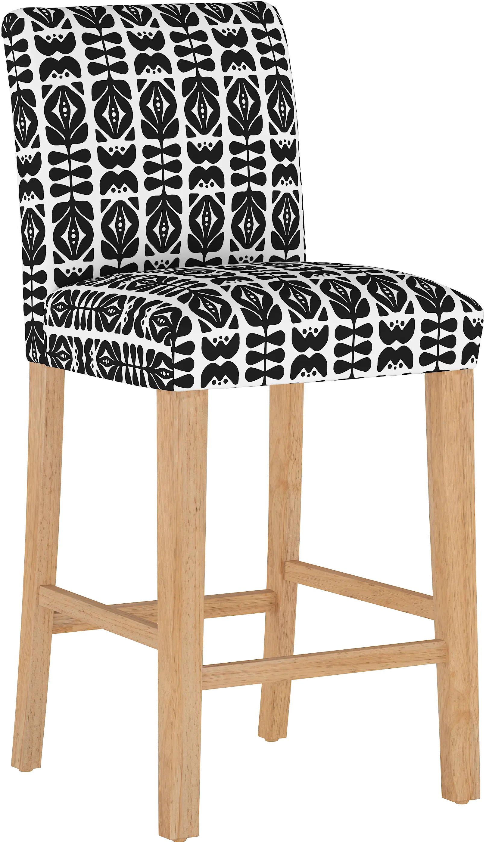 Jennifer Black Upholstered Bar Stool - Skyline Furniture