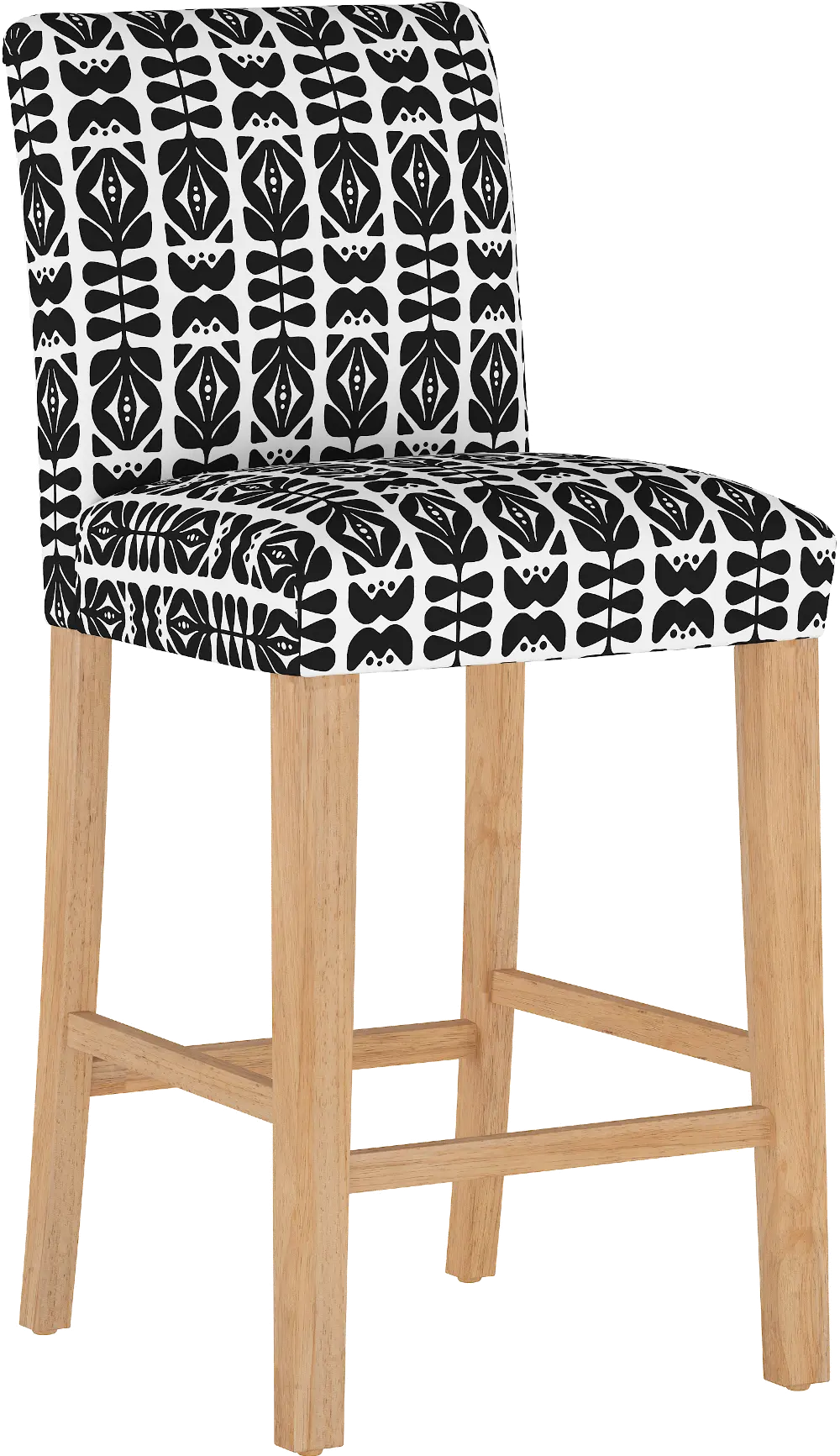 63-8NATOSLBLBLK Jennifer Black Upholstered Bar Stool - Skyline Furniture-1