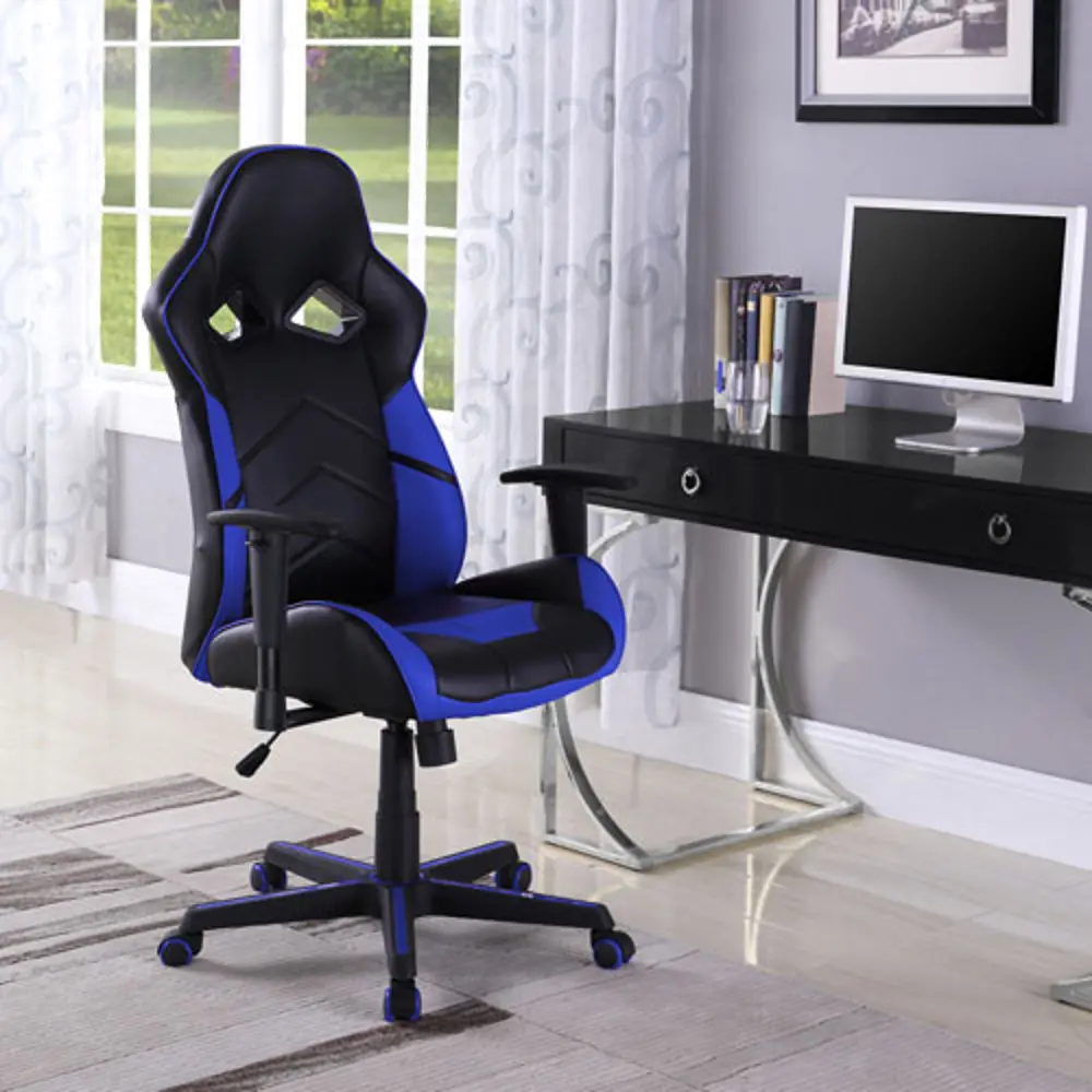 ZL3705ECU Z-Line Designs Ergonomic Gaming Chair - Black/Blue-1