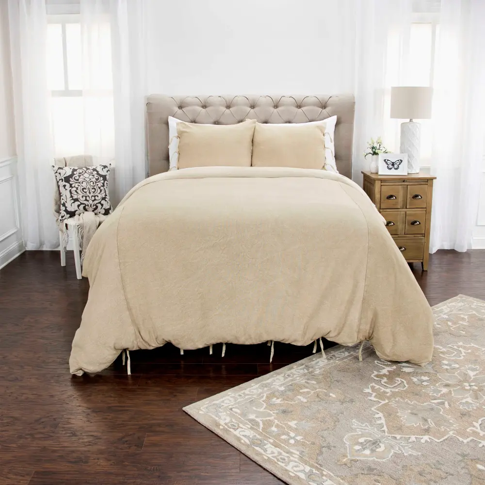 Natural Queen 3 Piece Bedding Collection - Donny Osmond-1