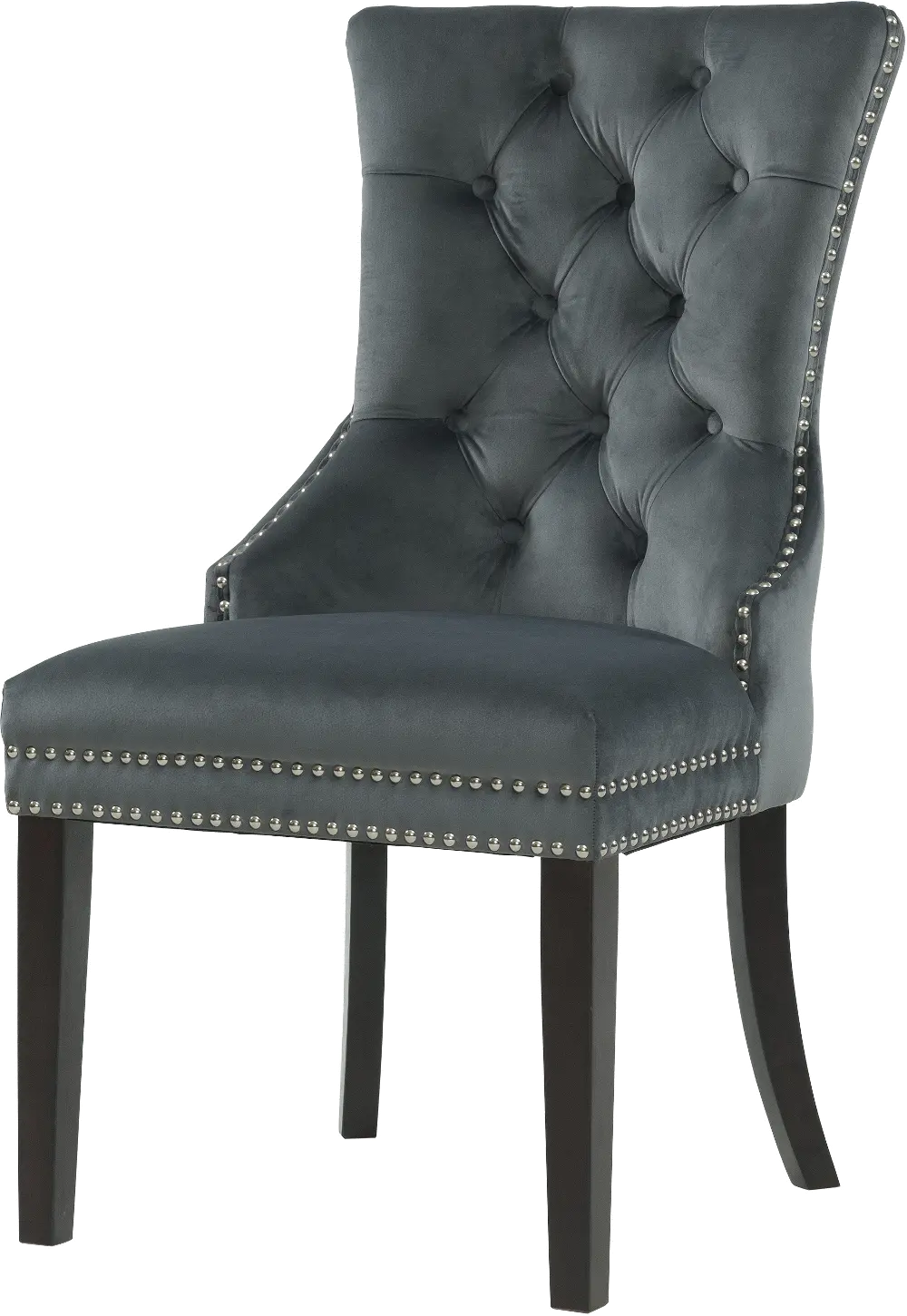 Adelle Dark Gray Upholstered Dining Room Chair-1