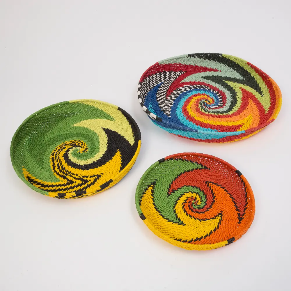 12 Inch Multi Color Hand Woven Bowl-1