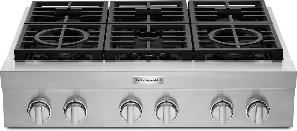 KCGC506JSS KitchenAid 36 Inch Commercial Gas Rangetop - Stainless Steel-1