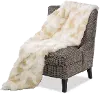 Arctic White and Tan Throw Blanket