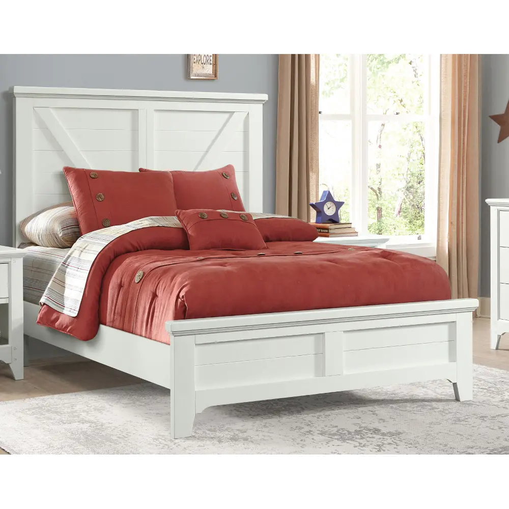Tahoe White Twin Bed-1