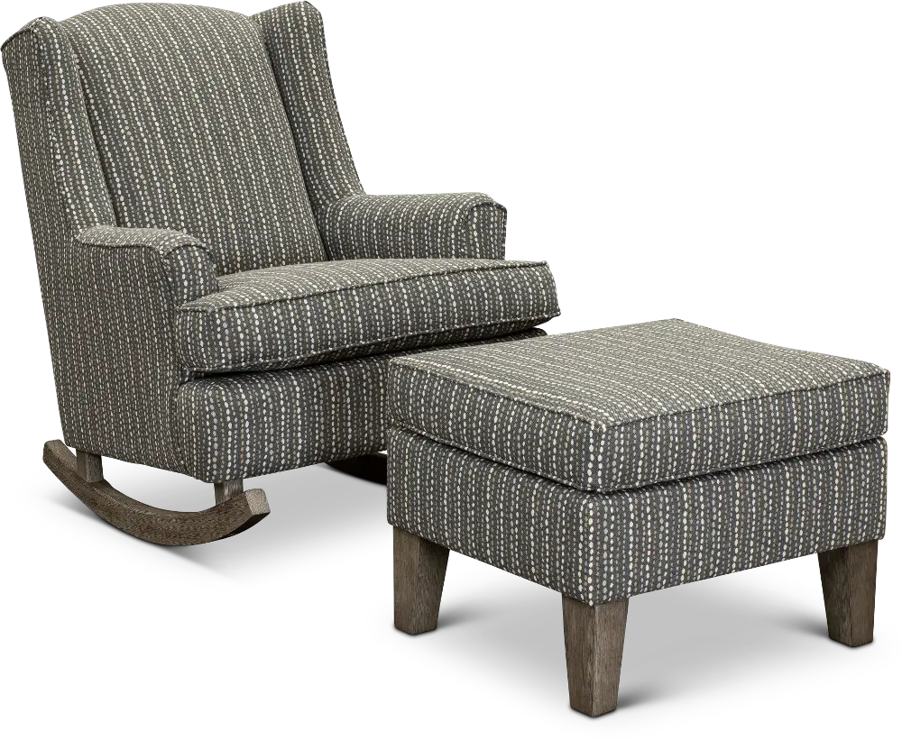 Flannel Taupe 2 Piece Rocker Runner with Ottoman - Willow-1