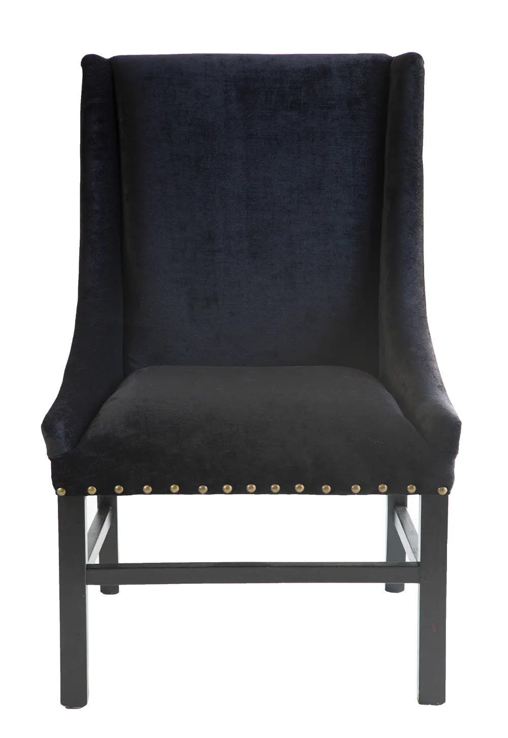 Contemporary Black Upholstered Dining Room Arm Chair - Logan-1