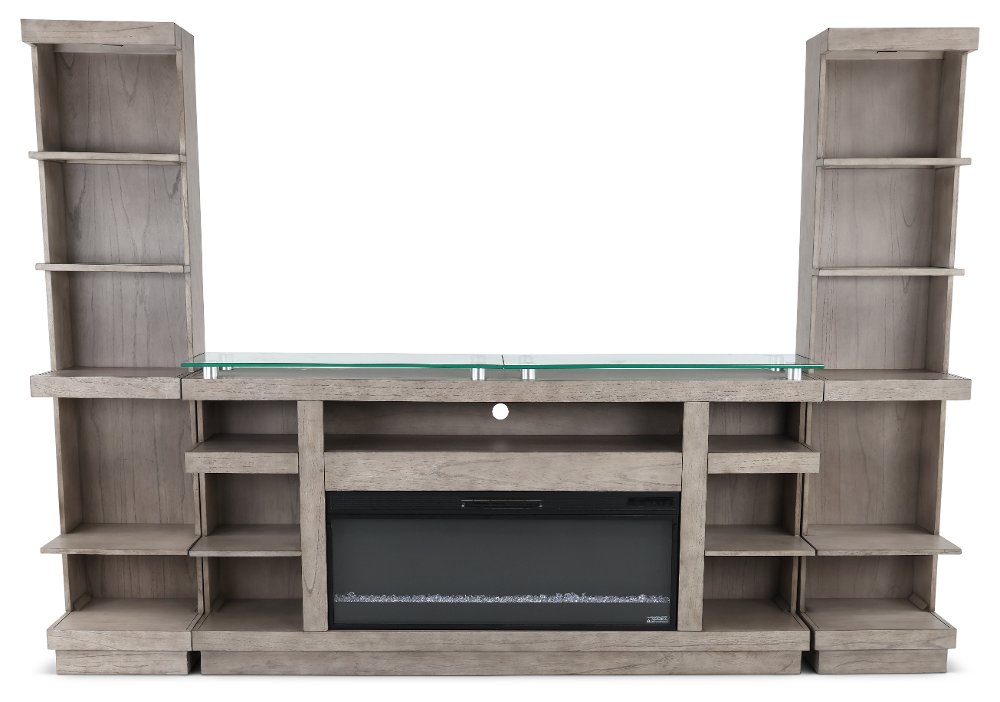 Celino Gray Fireplace Entertainment Center