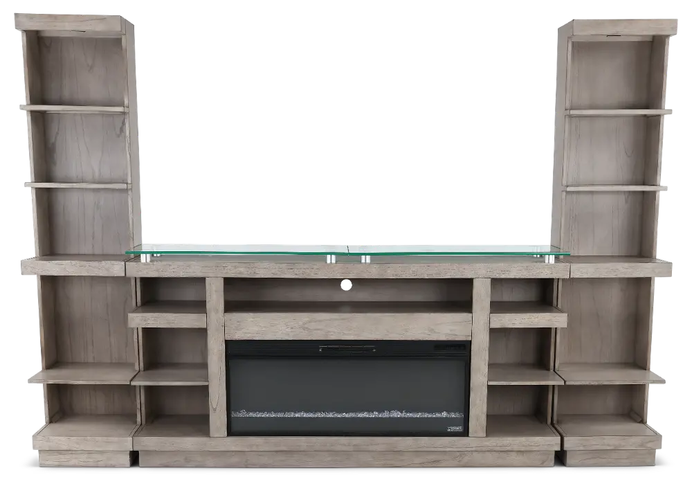 Celino Gray Fireplace Entertainment Center-1