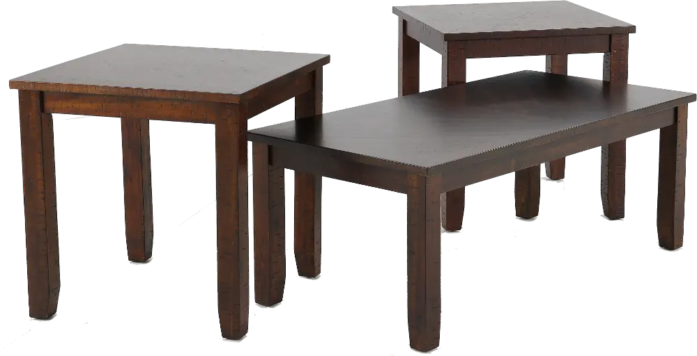 Jax Walnut Brown Table Group, Set of 3-1