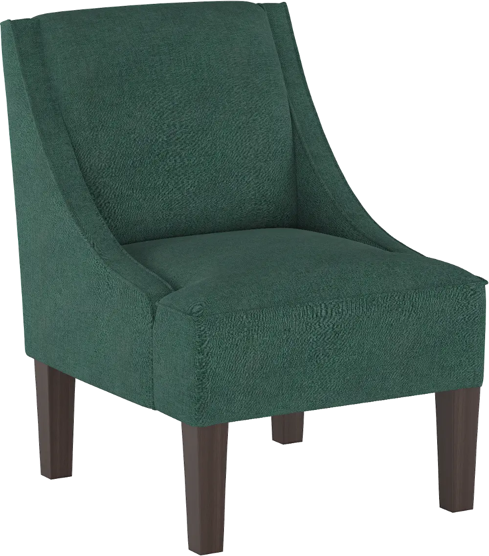72-1LNNCNFGRN Contemporary Conifer Green Swoop Arm Chair-1
