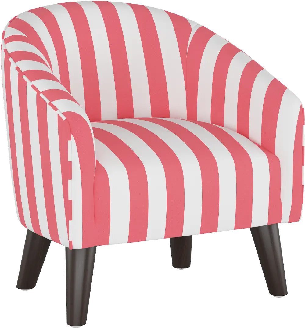 47-1KCBSTRBBLG Kids Bubblegum Pink Striped Tub Chair-1