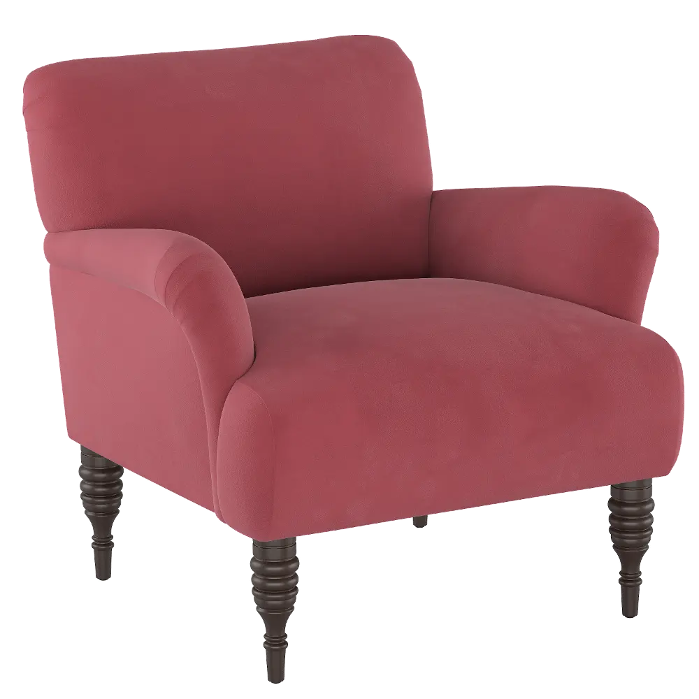 9505RGLDSTRS Contemporary Dusty Rose Upholstered Accent Chair-1