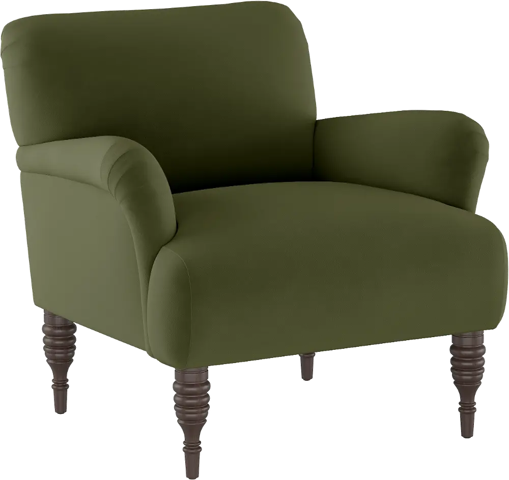 9505RGLMS Contemporary Moss Green Upholstered Accent Chair-1