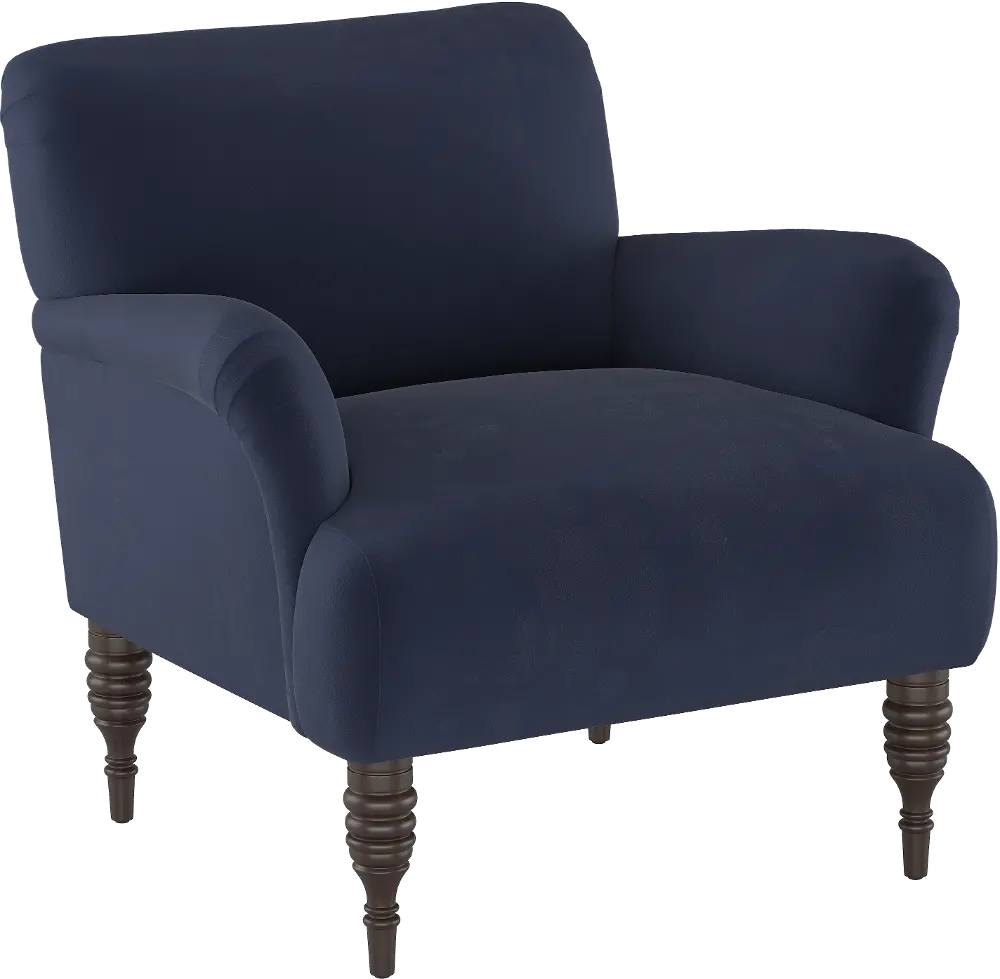 9505RGKNV Contemporary Navy Blue Upholstered Accent Chair-1