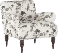 9505SHNINK Cherrie Cream and Gray Floral Accent Chair - Skyline Furniture