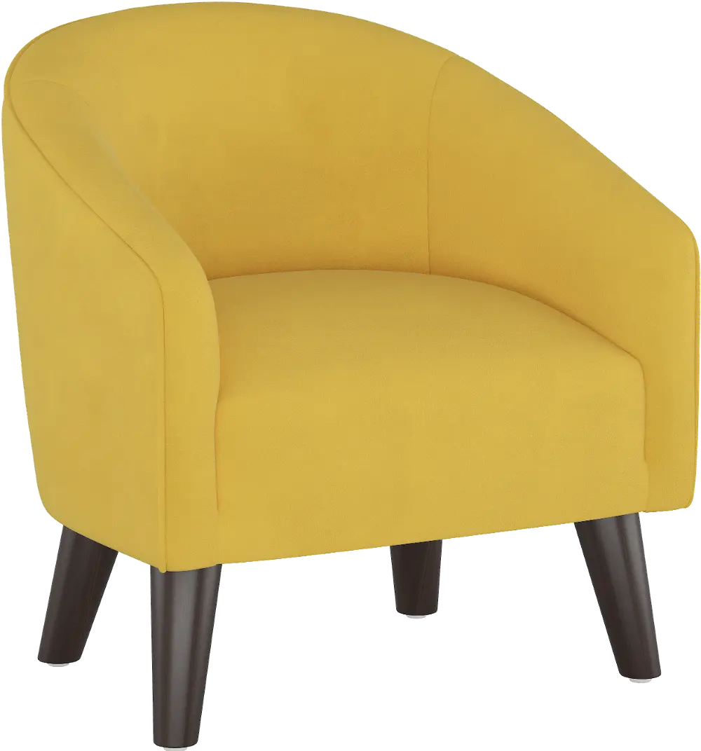 47-1KVLVCNR Kids Velvet Canary Yellow Tub Chair-1