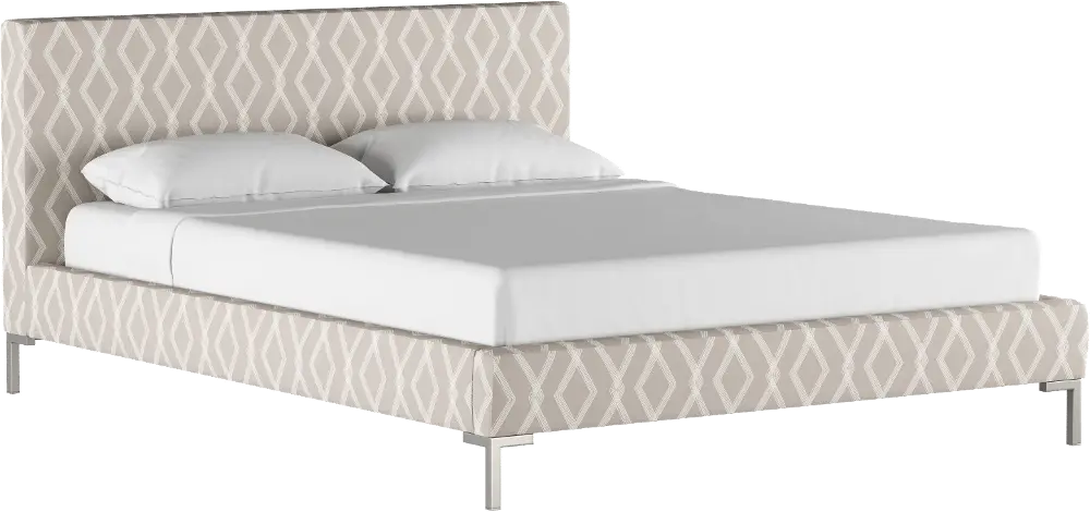 CBD1573YSCRSSWVTPE Modern Taupe King Upholstered Platform Bed-1