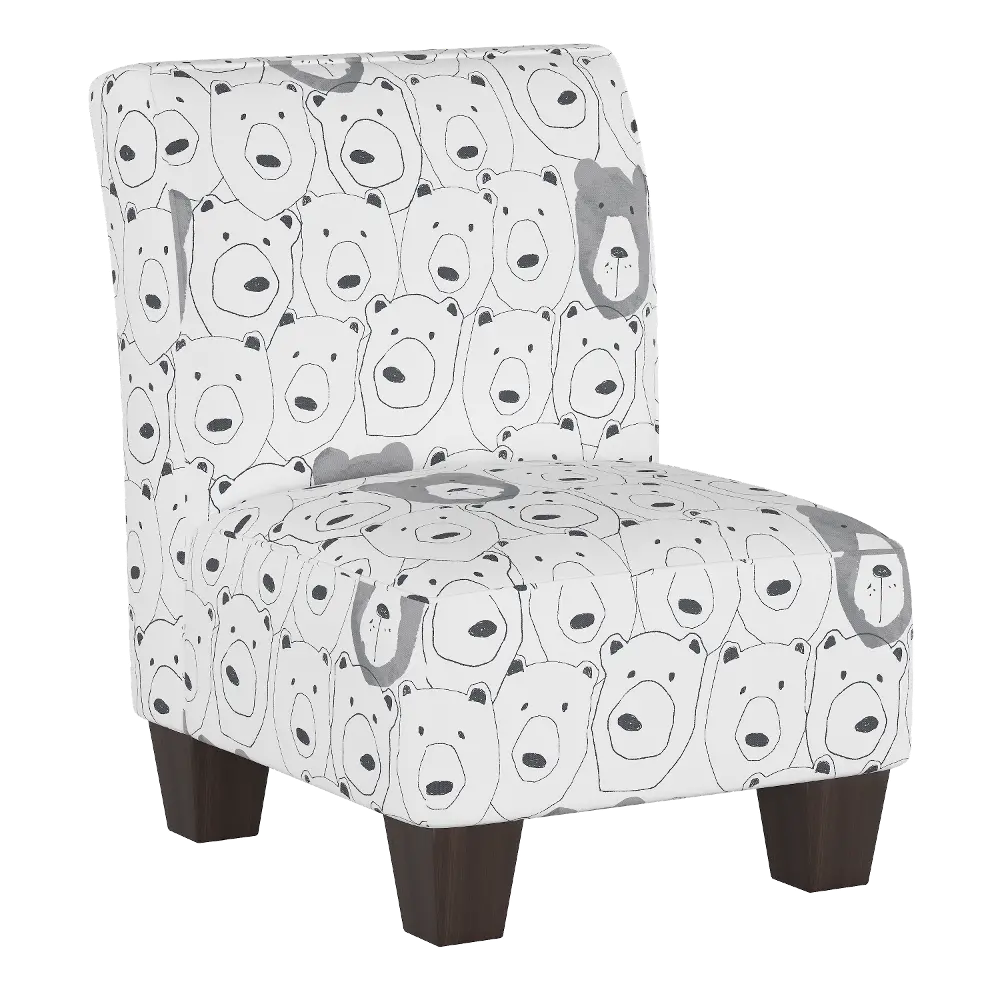 5705KBRSSKTWHT White Bear Kid's Slipper Chair-1