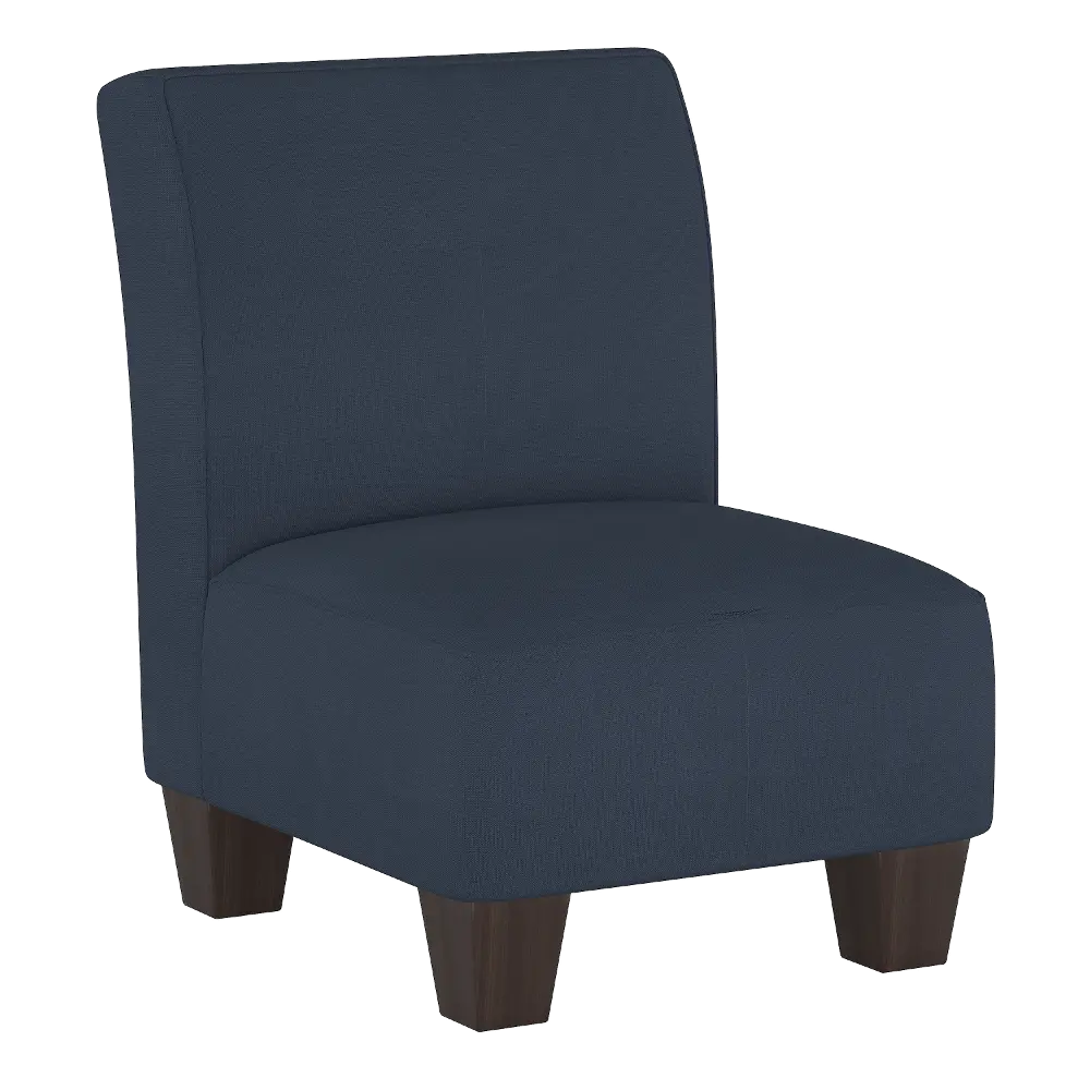 5705KDCKNV Contemporary Navy Blue Kid's Slipper Chair-1