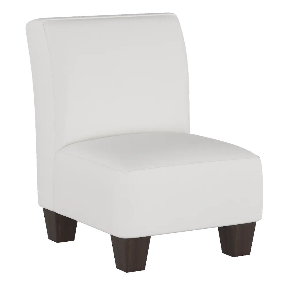 5705KDCKWHT Contemporary White Kid's Slipper Chair-1