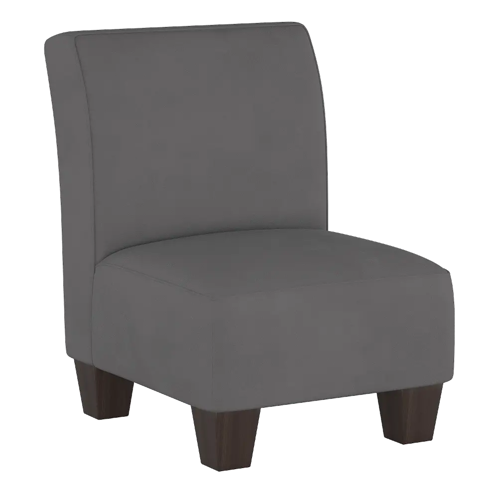 5705KPRMCHR Premier Charcoal Gray Kid's Slipper Chair-1