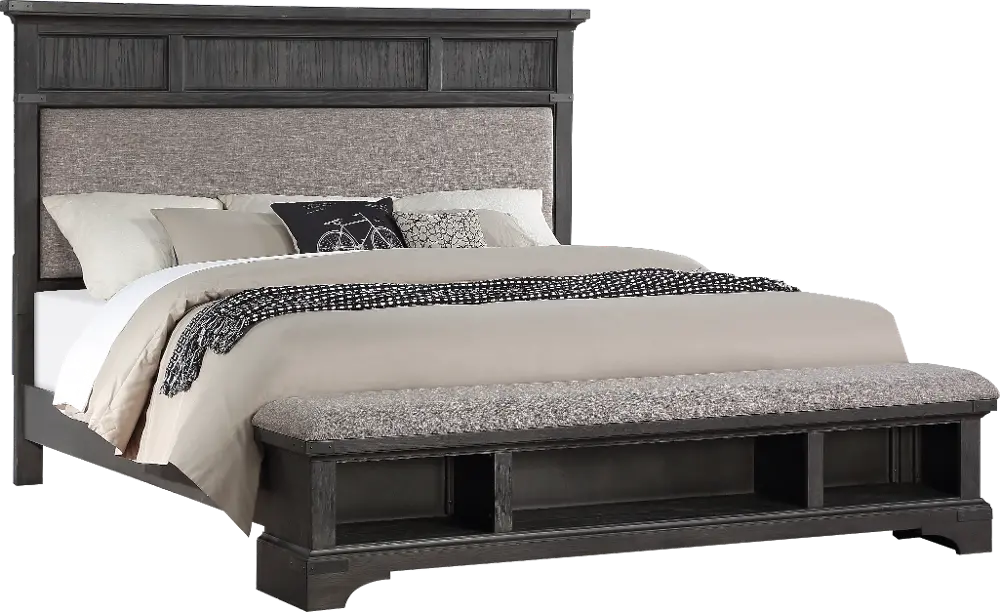 Prescott Gray Queen Storage Bed-1