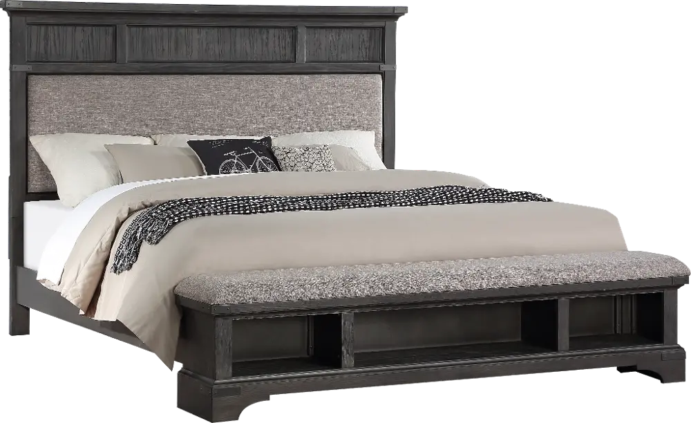 Prescott Gray King Storage Bed-1