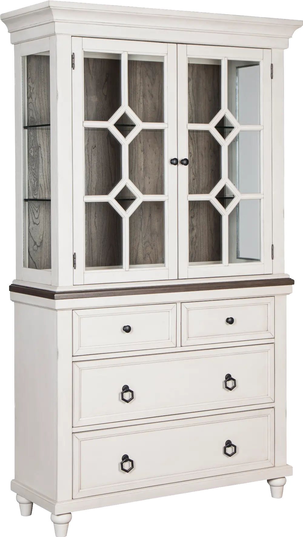 Lexington White and Gray Dining Room Cabinet-1