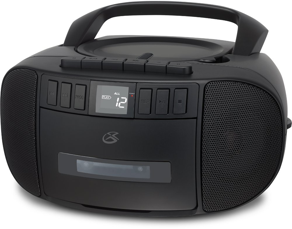 GPX Boombox with CD, Cassette and AM/FM Radio - Black