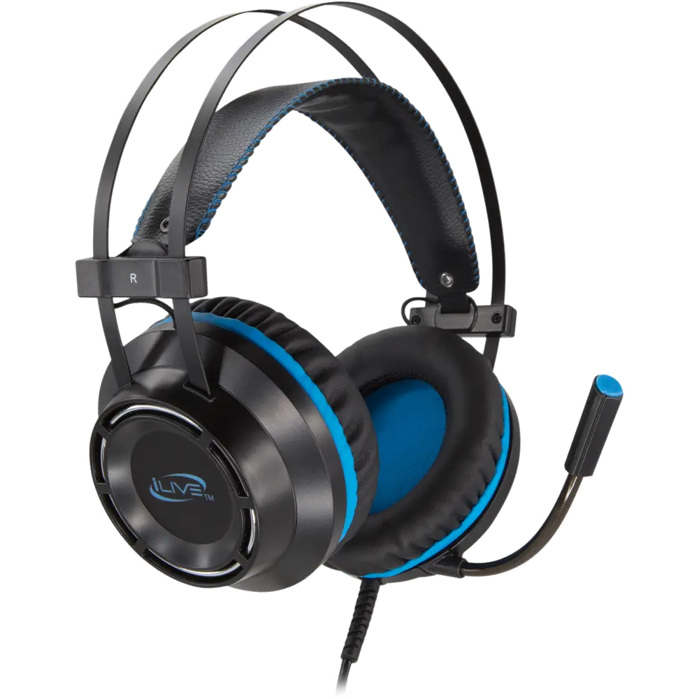 iLive Gaming Headphones with Microphone - Black-1