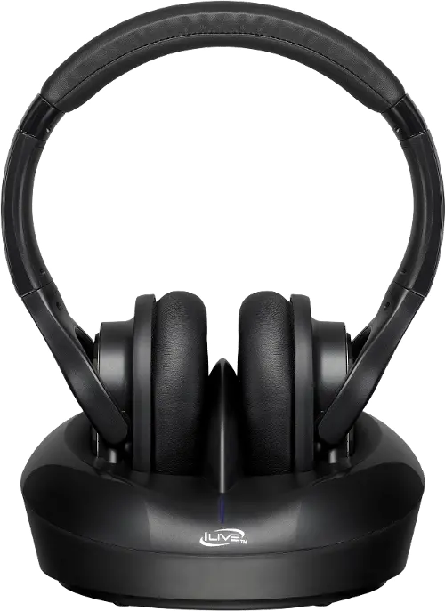 iLive Wireless RF Headphones with Base Black RC Willey