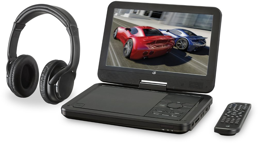 GPX Portable DVD Player with Bluetooth Headphones