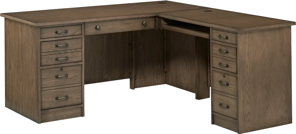 Eastwood Industrial Oak 64 Inch Desk with Return-1