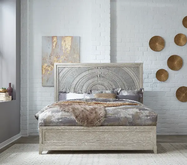 Belmar Taupe And Silver Champagne King Bed Rc Willey Belmar Taupe And Silver Champagne King, King Bed Frame Clearance