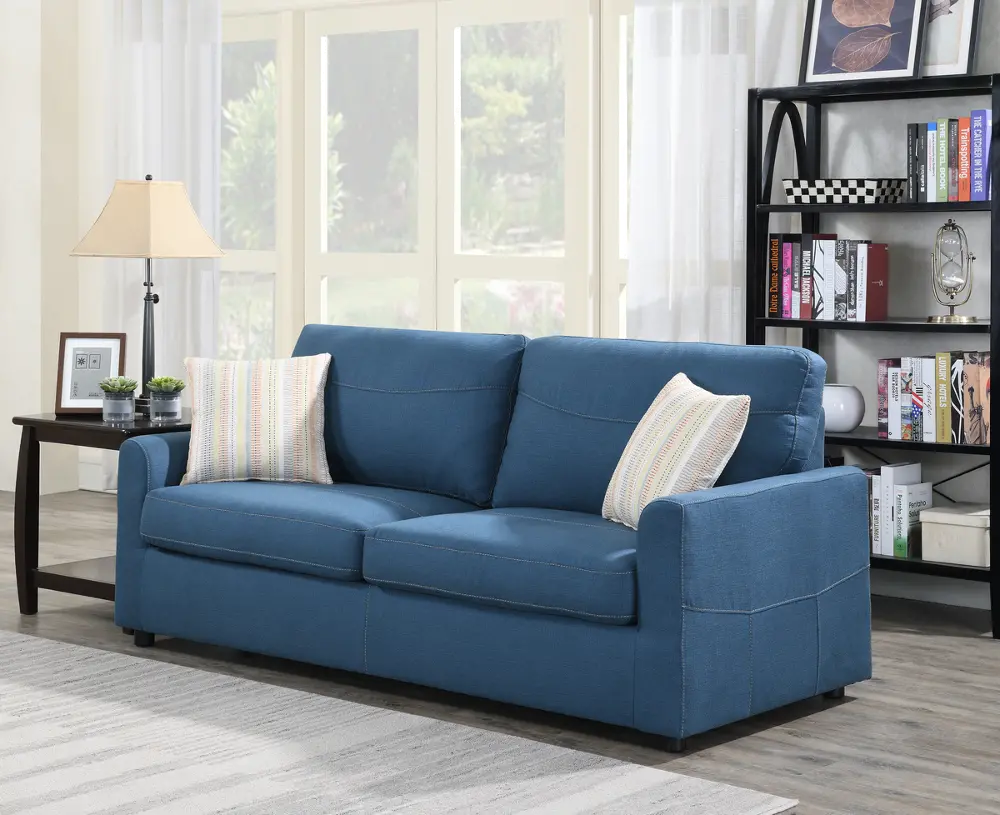 Slumber Denim Blue Queen Sofa Bed-1