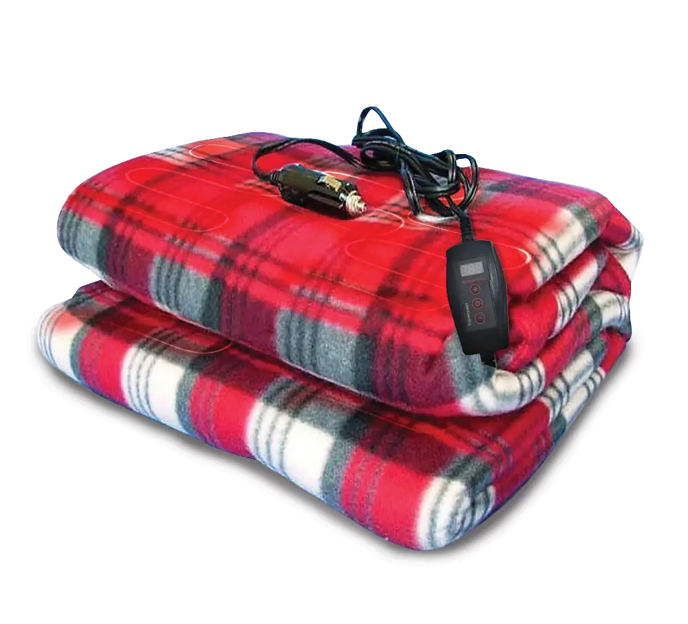 12 Volt Heated Car and Travel Electric Blanket  - Assorted Colors-1