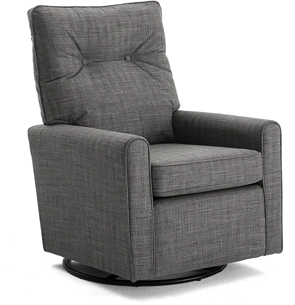 Gray Swivel Glider Accent Chair - Phylicia-1