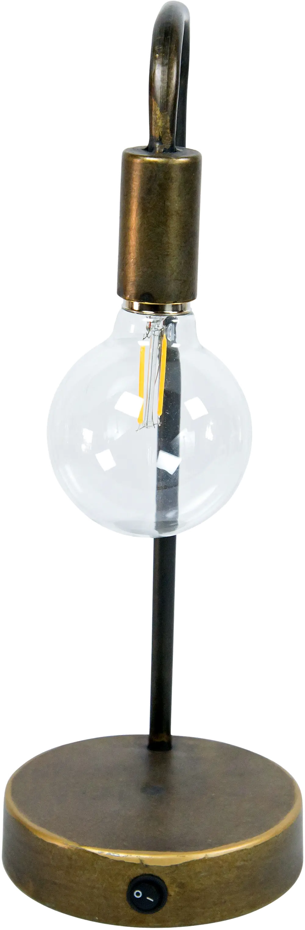 Industrial Metal Battery Lantern with Edison Bulb-1