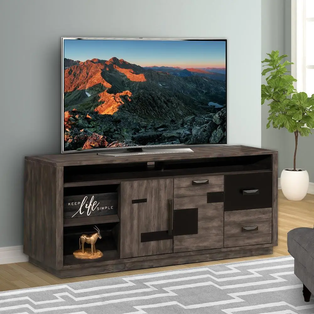Modern Driftwood Gray 76 Inch TV Stand-1