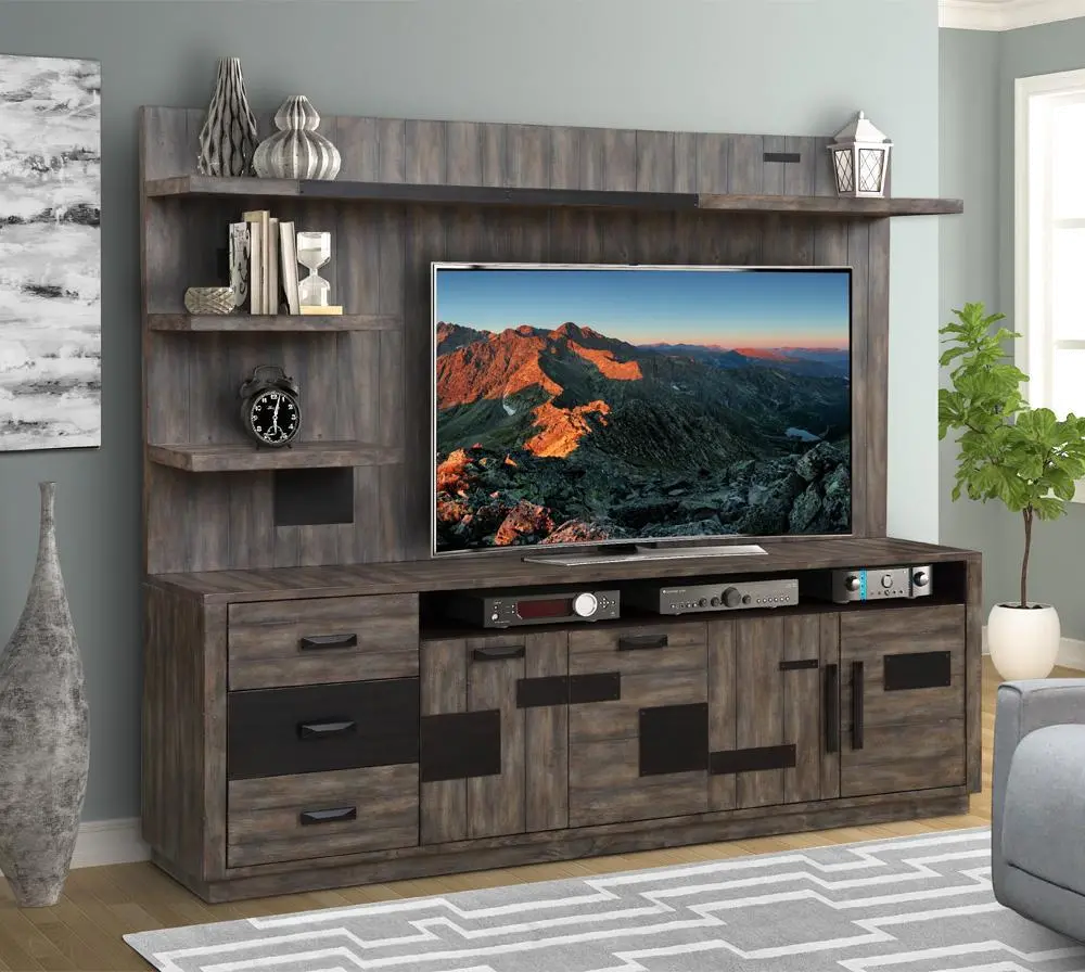 Distressed Gary 92 Inch Entertainment Center-1