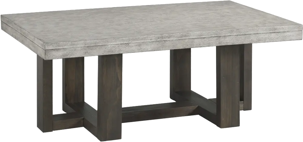 Modern Coffee Table with Concrete Top - Concrete-1