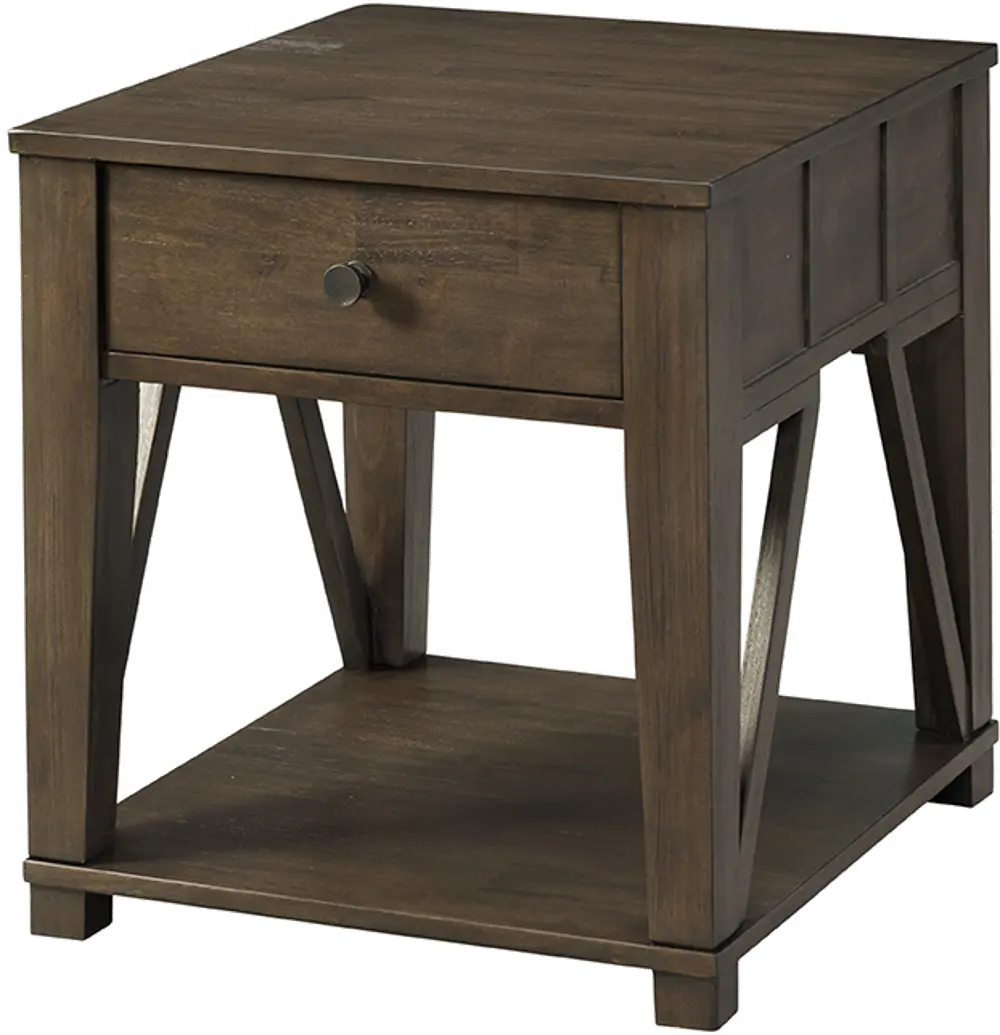 Coffee Brown Casual End Table-1